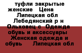 туфли закрытые женские › Цена ­ 700 - Липецкая обл., Лебедянский р-н, Ольховец с. Одежда, обувь и аксессуары » Женская одежда и обувь   . Липецкая обл.